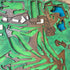 Handcrafted wood golf course map displayed as wall art for home or office.